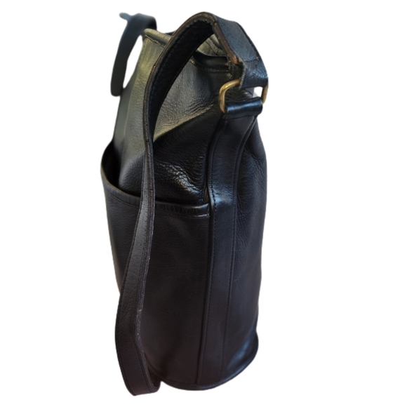 VINTAGE COACH BLACK LEATHER SHOULDER BAG NO. 0315 045 - Picture 7 of 7